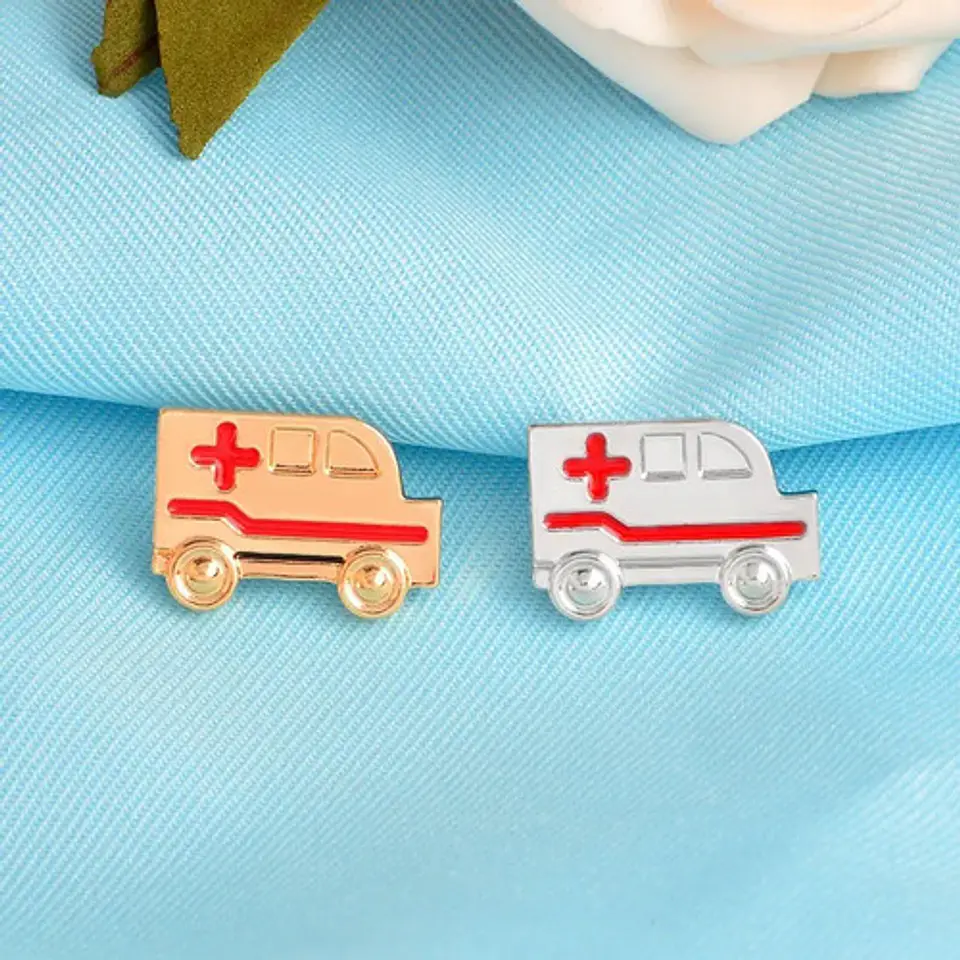Broche Pin Medico Alerta Medica Ambulancia Tubo Hombre Mujer 6
