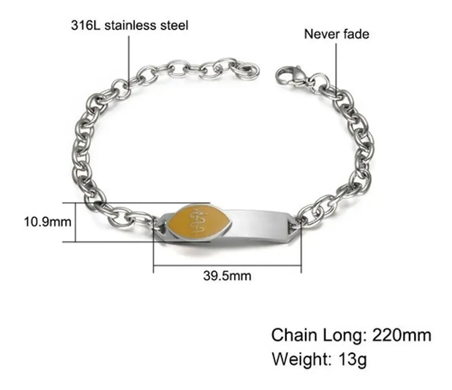 Pulsera Manilla Acero Inoxidable Alerta Médico Medics Hombre 4