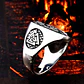 Anillo Nudo Celta Vikingo Color Plat Acero Inoxidable Hombre - Miniatura 4