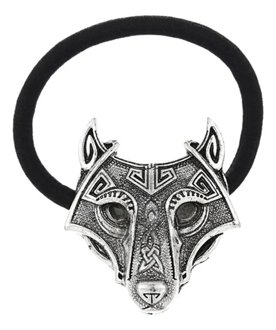 Pinzas Moño Para El Cabello Pelo Elástica Lobo Vikingo Mujer 2
