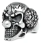 Anillo Payaso Joker Biker Gotico Acero Inoxidable Hombre - Miniatura 4
