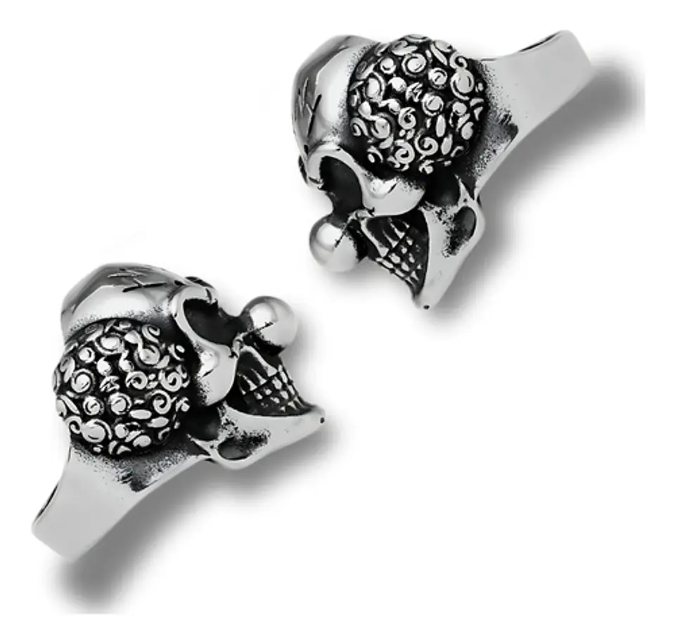 Anillo Payaso Joker Biker Gotico Acero Inoxidable Hombre 5