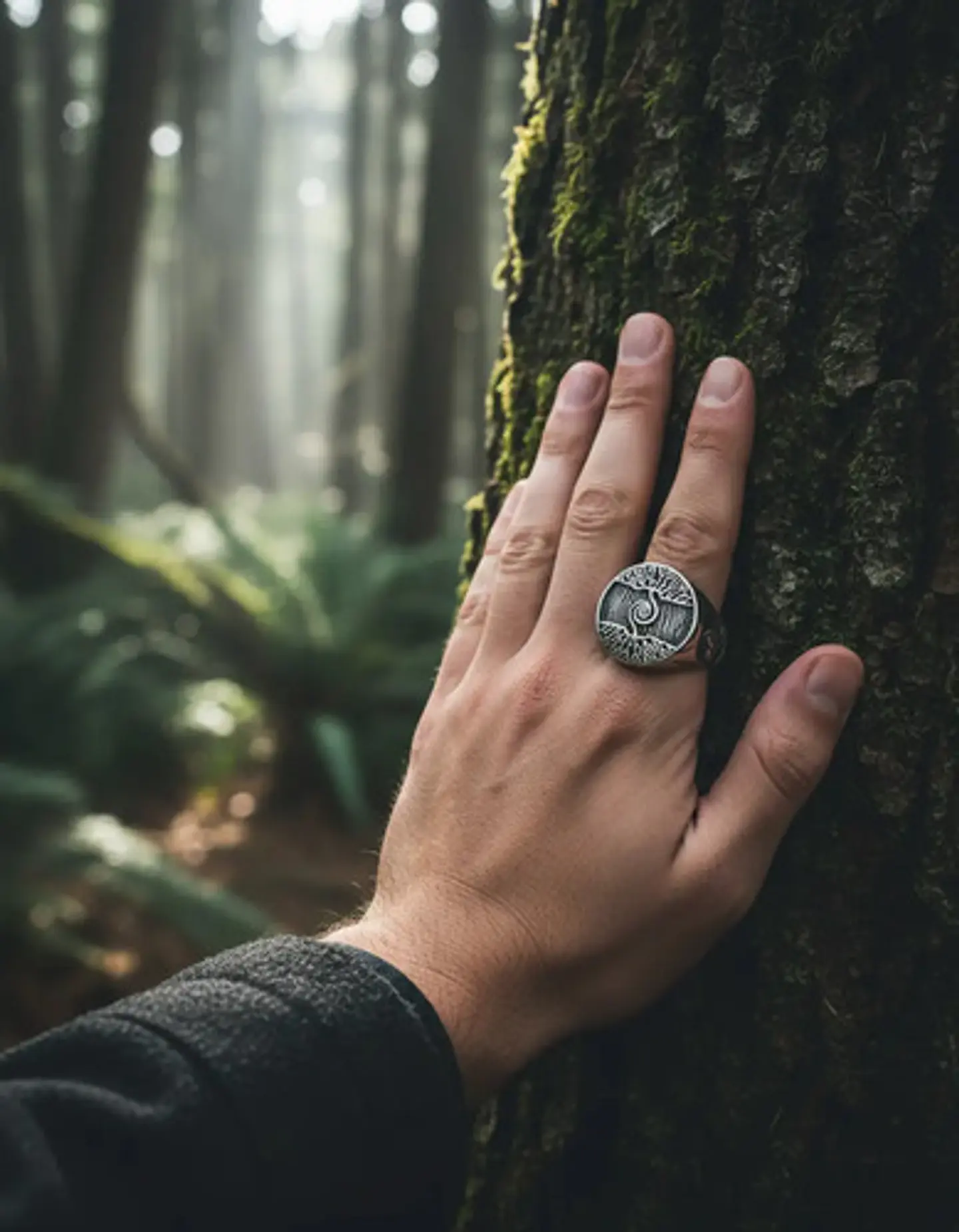 Anillo Vikingo Árbol De La Vida Acero Inoxidable Para Hombre 2