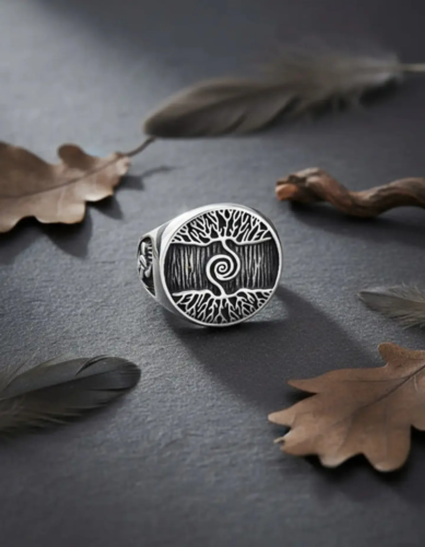 Anillo Vikingo Árbol De La Vida Acero Inoxidable Para Hombre 9