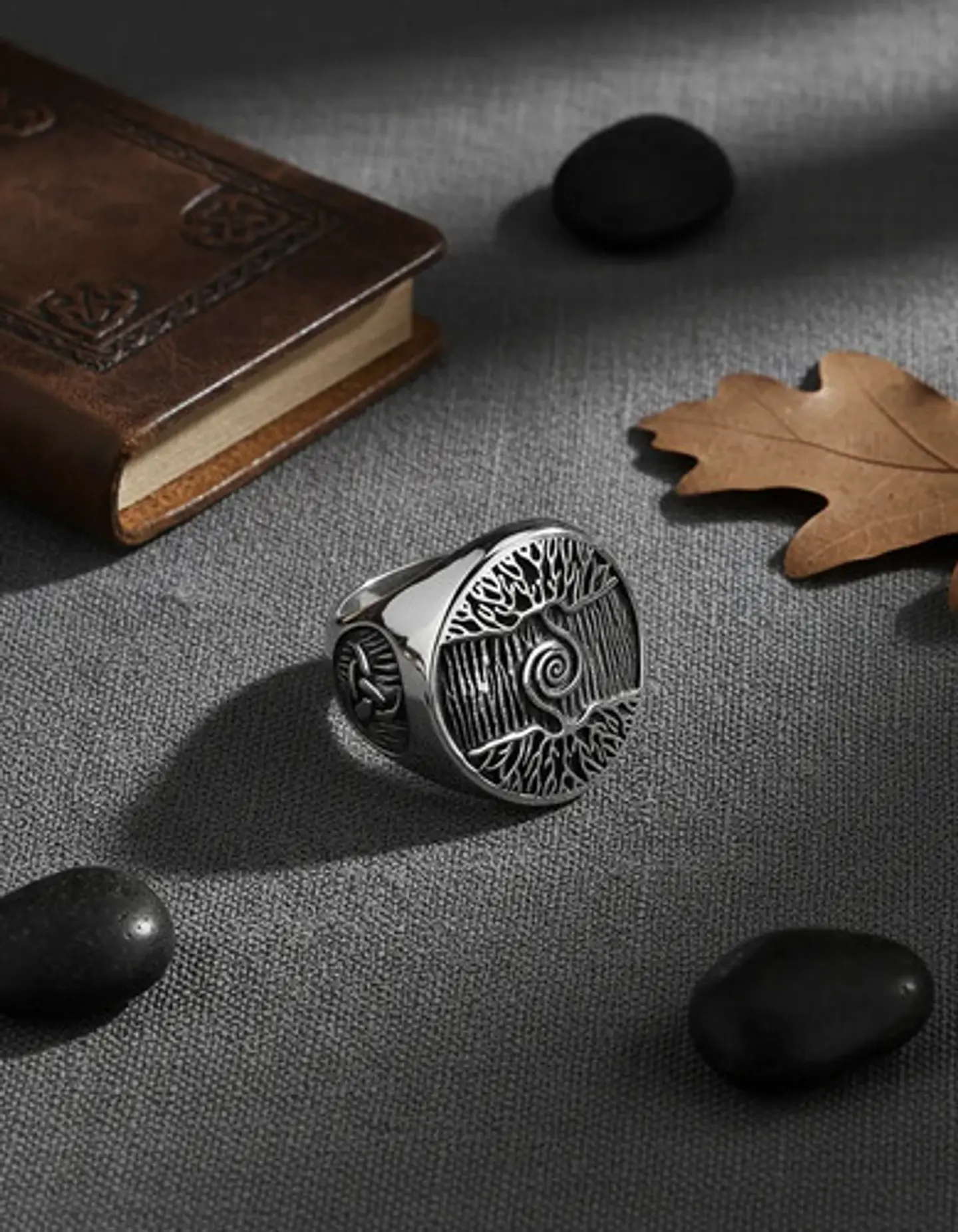 Anillo Vikingo Árbol De La Vida Acero Inoxidable Para Hombre 10