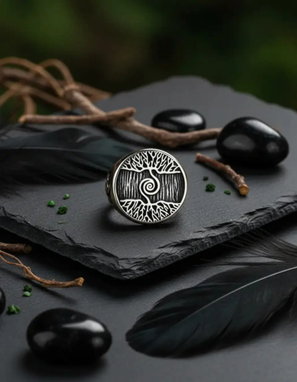 Anillo Vikingo Árbol De La Vida Acero Inoxidable Para Hombre 11