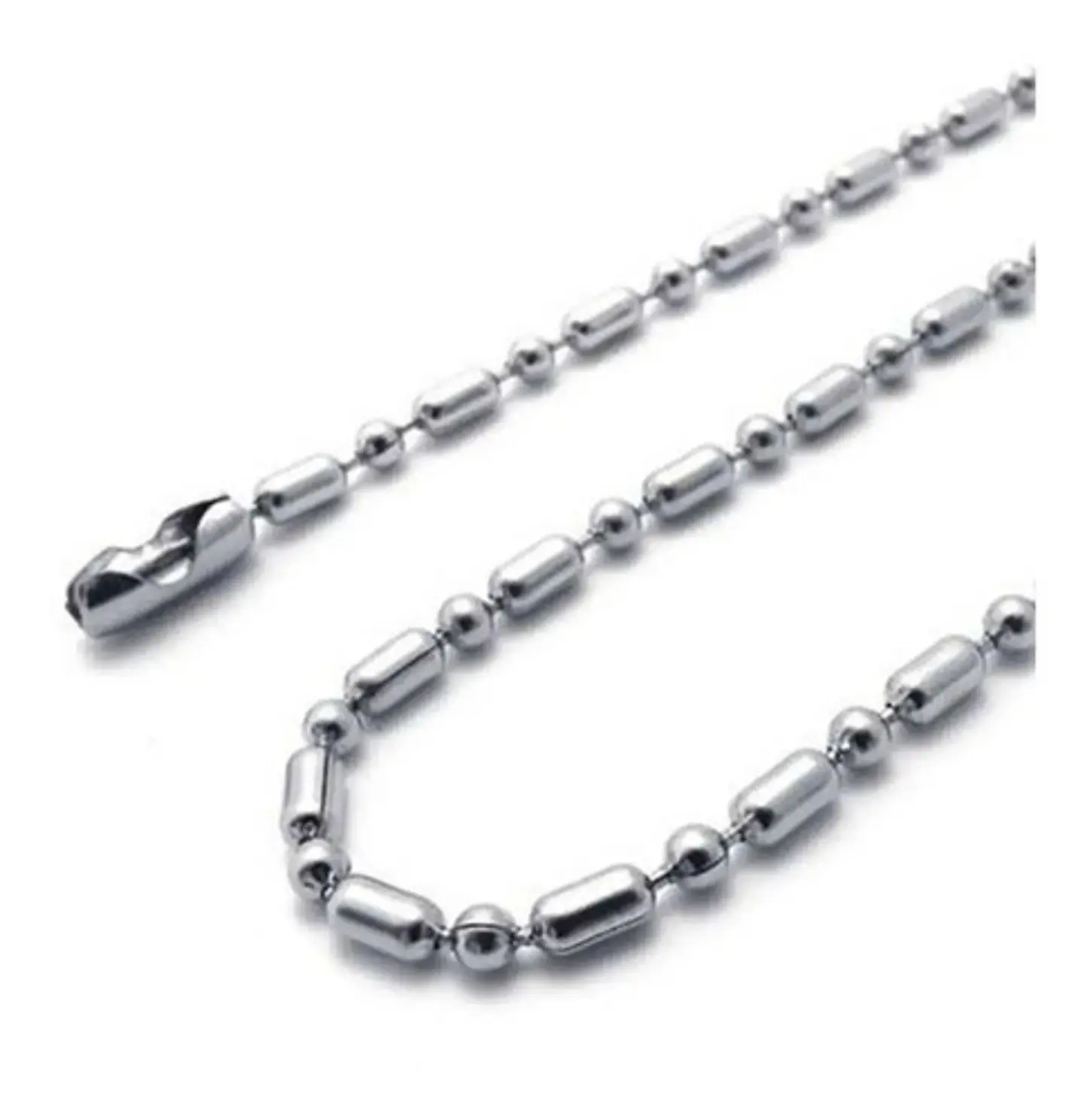 Collar Ancla Militar Acero Inoxidable Color Plata Hombre 3