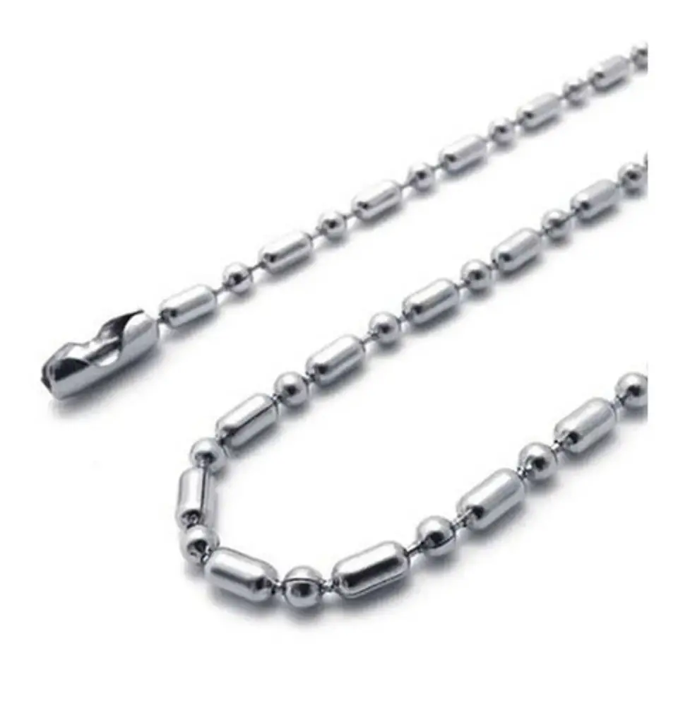 Collar Ancla Militar Acero Inoxidable Color Plata Hombre 3