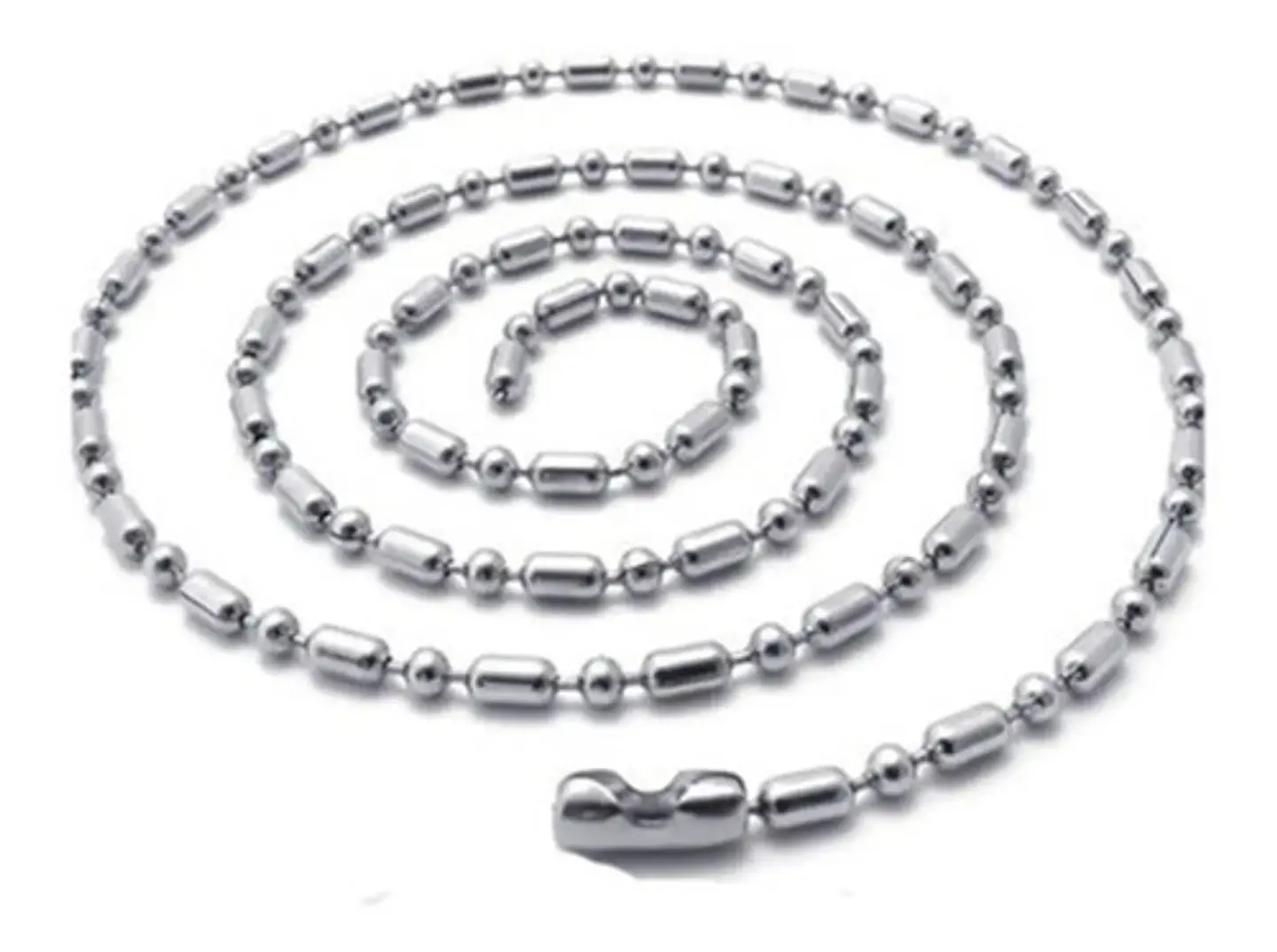 Collar Ancla Militar Acero Inoxidable Color Plata Hombre 5