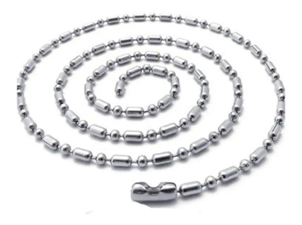 Collar Ancla Militar Acero Inoxidable Color Plata Hombre 5