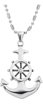 Collar Ancla Militar Acero Inoxidable Color Plata Hombre - Miniatura 10
