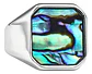 Anillo Clásico Piedra En Acero Inoxidable Color Plata Hombre - Miniatura 1