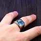 Anillo Clásico Piedra En Acero Inoxidable Color Plata Hombre - Miniatura 7