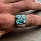 Anillo Clásico Piedra En Acero Inoxidable Color Plata Hombre - Miniatura 9