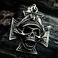 Collar Para Hombres Dije Cráneo Cruz Militar Gotico Calavera - Miniatura 6