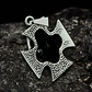 Collar Para Hombres Dije Cráneo Cruz Militar Gotico Calavera - Miniatura 7