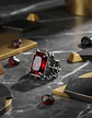 Anillo Vikingo Piedra Acero Inoxidable Color Plata Hombre - Miniatura 3