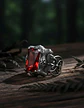 Anillo Vikingo Piedra Acero Inoxidable Color Plata Hombre - Miniatura 6