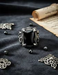 Anillo Vikingo Piedra Acero Inoxidable Color Plata Hombre - Miniatura 15