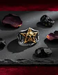 Anillo Pentagrama Cráneo Color Plata Acero Inoxidable Hombre - Miniatura 8