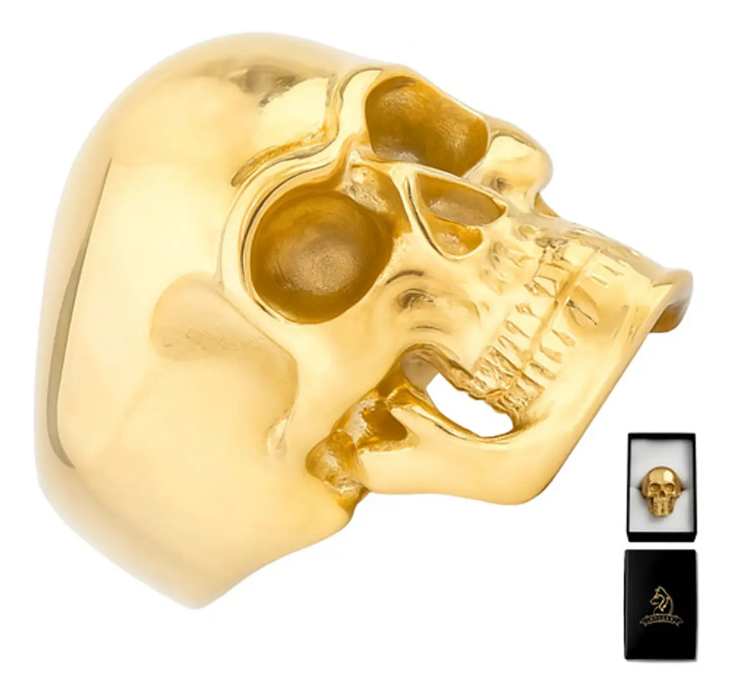 Anillo Cráneo Calaveras Skull Gótico Acero Inoxidable Hombre 10