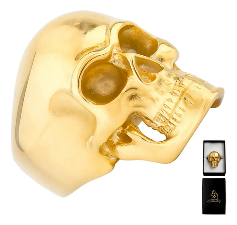 Anillo Cráneo Calaveras Skull Gótico Acero Inoxidable Hombre 10