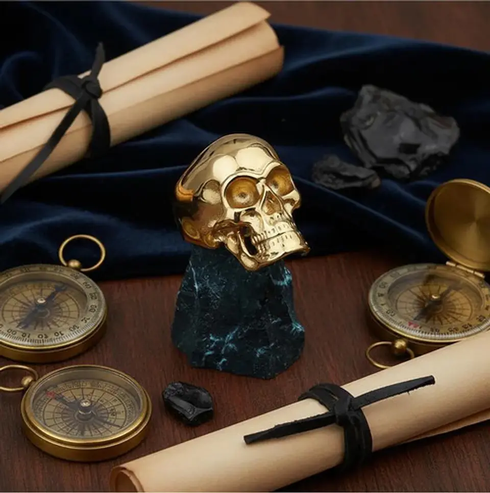 Anillo Cráneo Calaveras Skull Gótico Acero Inoxidable Hombre 14