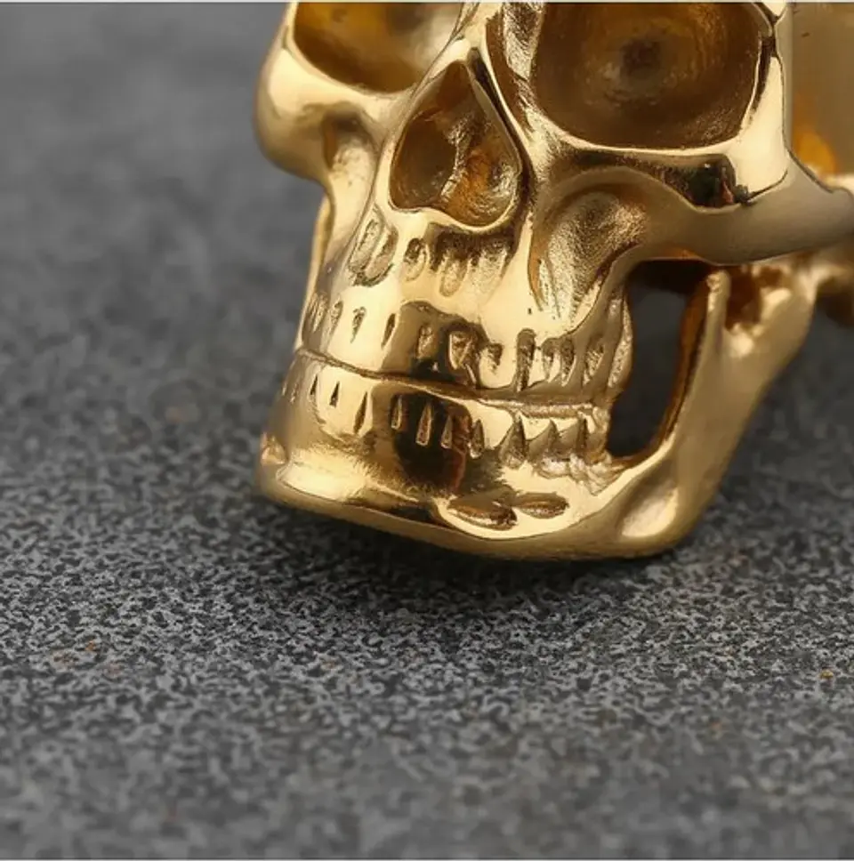 Anillo Cráneo Calaveras Skull Gótico Acero Inoxidable Hombre 15