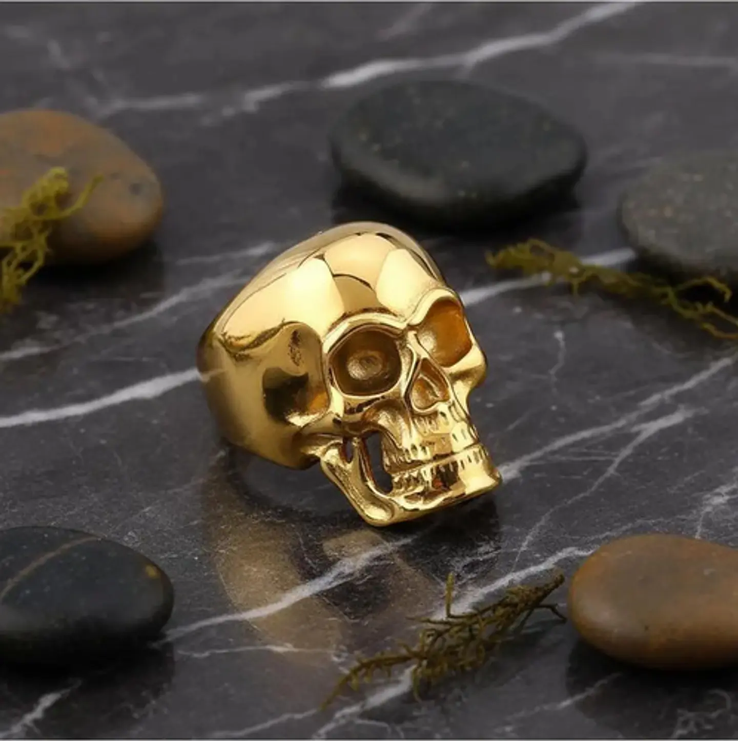 Anillo Cráneo Calaveras Skull Gótico Acero Inoxidable Hombre 16