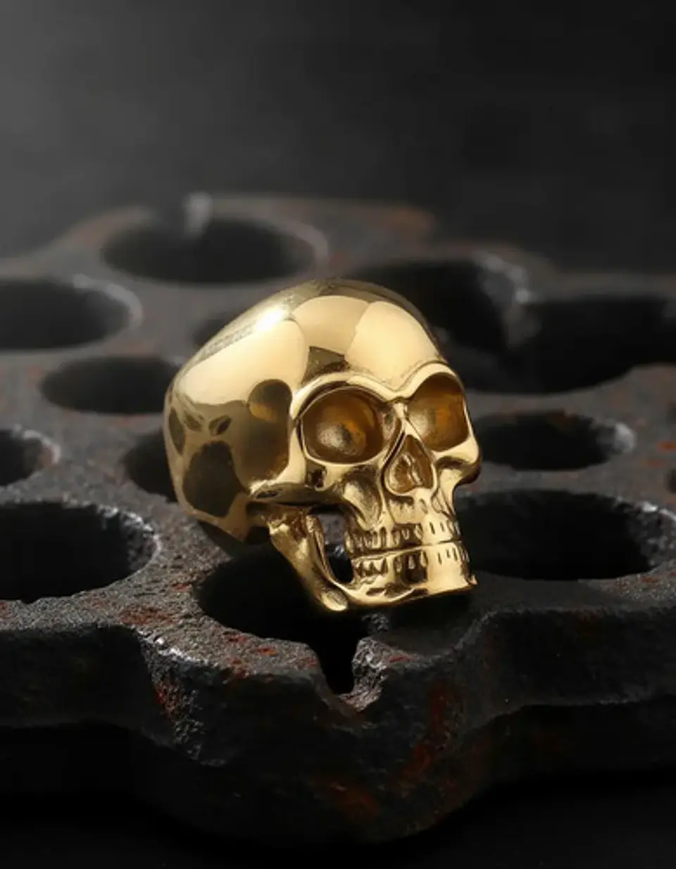 Anillo Cráneo Calaveras Skull Gótico Acero Inoxidable Hombre 19