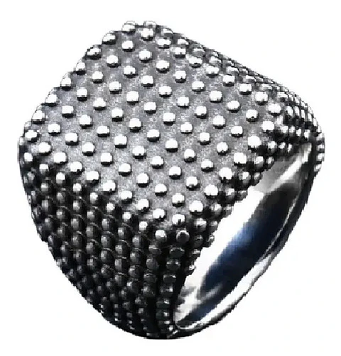 Anillo Color Plata Guerrero Popular Acero Inoxidable Hombre