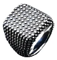 Anillo Color Plata Guerrero Popular Acero Inoxidable Hombre - Miniatura 1