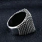Anillo Color Plata Guerrero Popular Acero Inoxidable Hombre - Miniatura 4