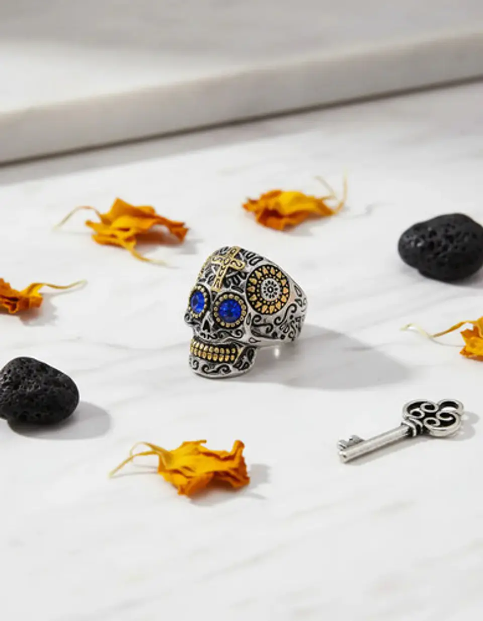 Anillo Cráneo Calavera Skull Rock En Acero Inoxidable Hombre 3
