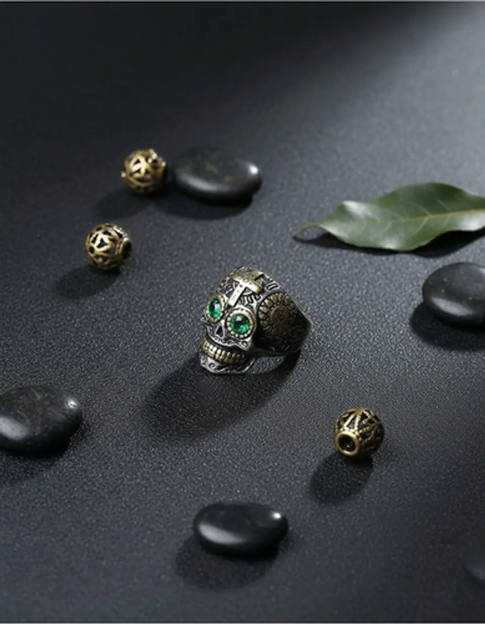 Anillo Cráneo Calavera Skull Rock En Acero Inoxidable Hombre 22