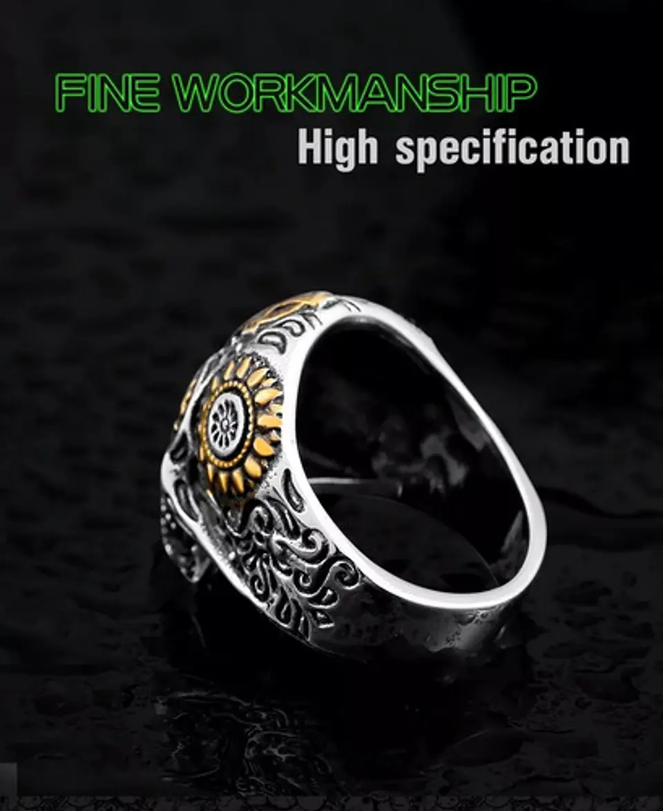 Anillo Cráneo Calavera Skull Rock En Acero Inoxidable Hombre 24