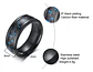 Anillo Argolla Fibra Carbon Negro Acero Inoxidable Hombre - Miniatura 2