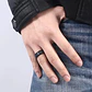 Anillo Argolla Fibra Carbon Negro Acero Inoxidable Hombre - Miniatura 5
