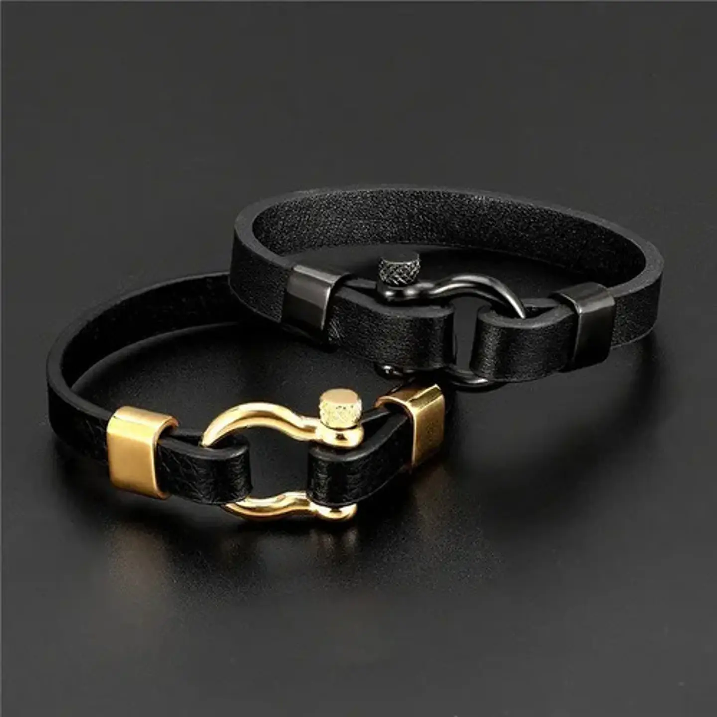 Pulsera Brazalete Acero Inoxidable Esposa Color Oro Hombre 2