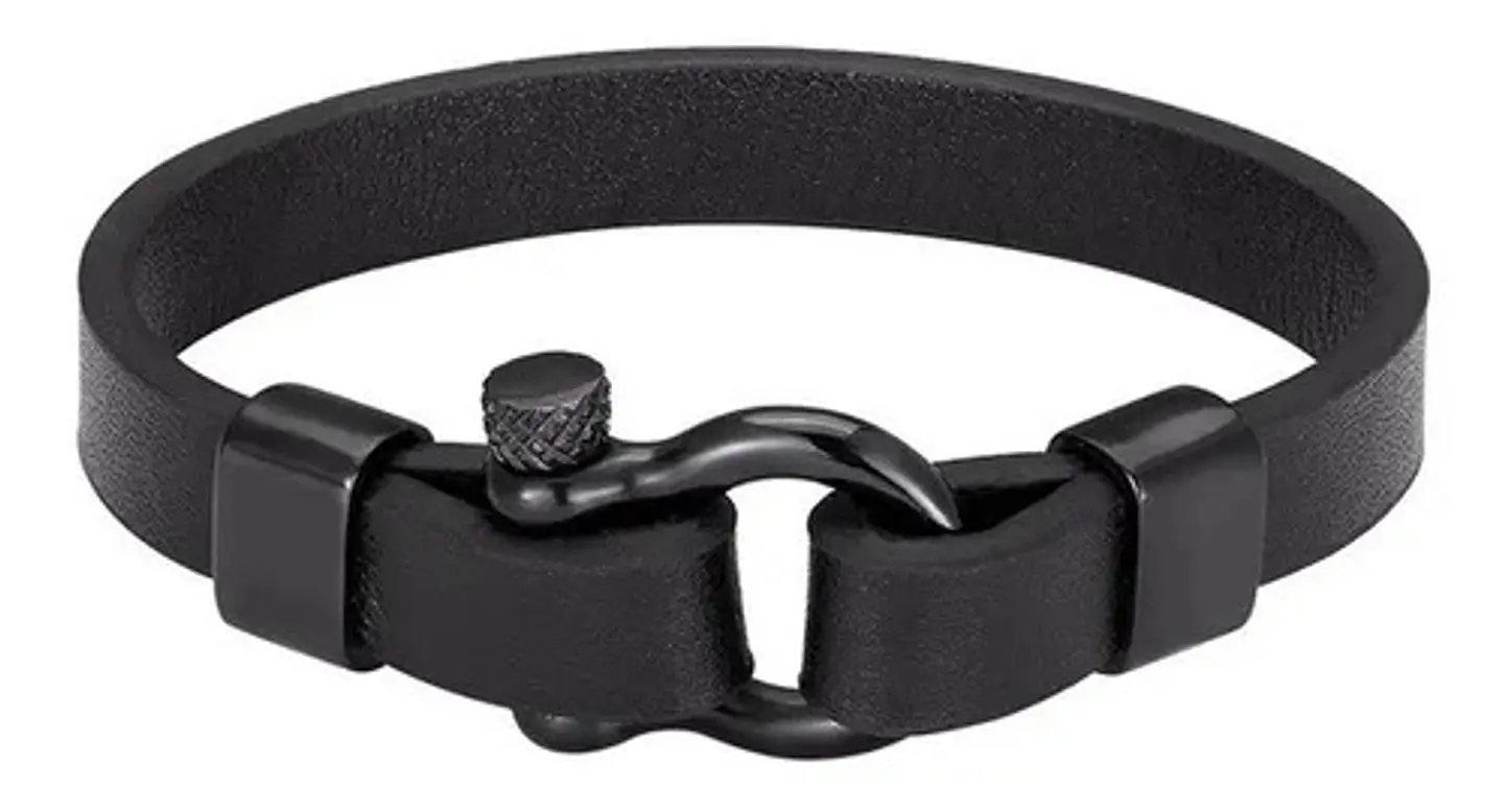 Pulsera Brazalete Acero Inoxidable Esposa Color Oro Hombre 4