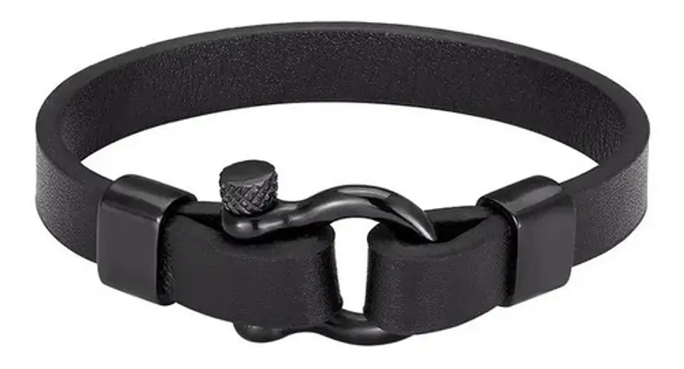 Pulsera Brazalete Acero Inoxidable Esposa Color Oro Hombre 4