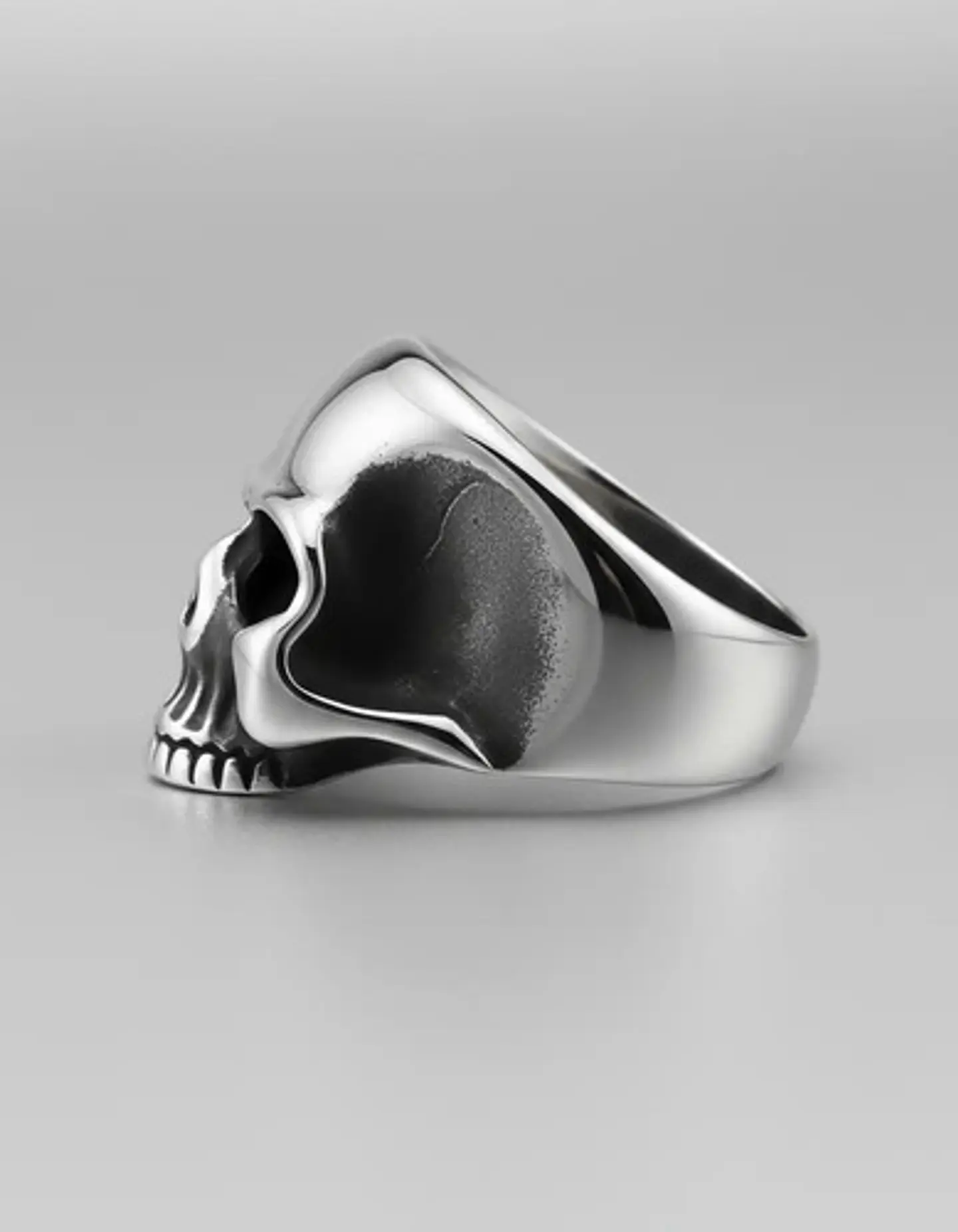 Anillo Color Plata Cráneo Calavera Acero Inoxidable Hombre 4