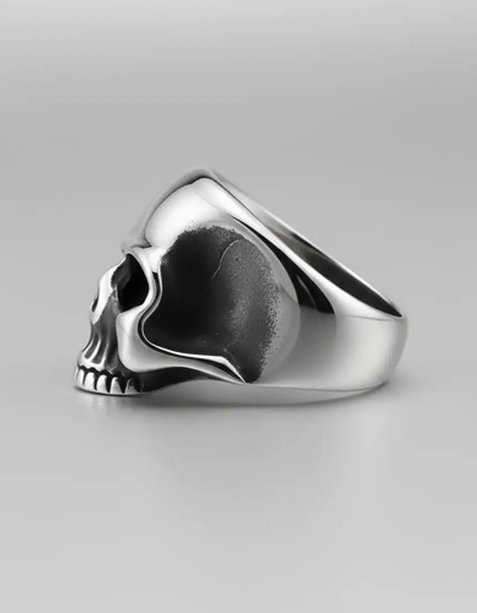 Anillo Color Plata Cráneo Calavera Acero Inoxidable Hombre 4