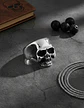 Anillo Color Plata Cráneo Calavera Acero Inoxidable Hombre - Miniatura 7