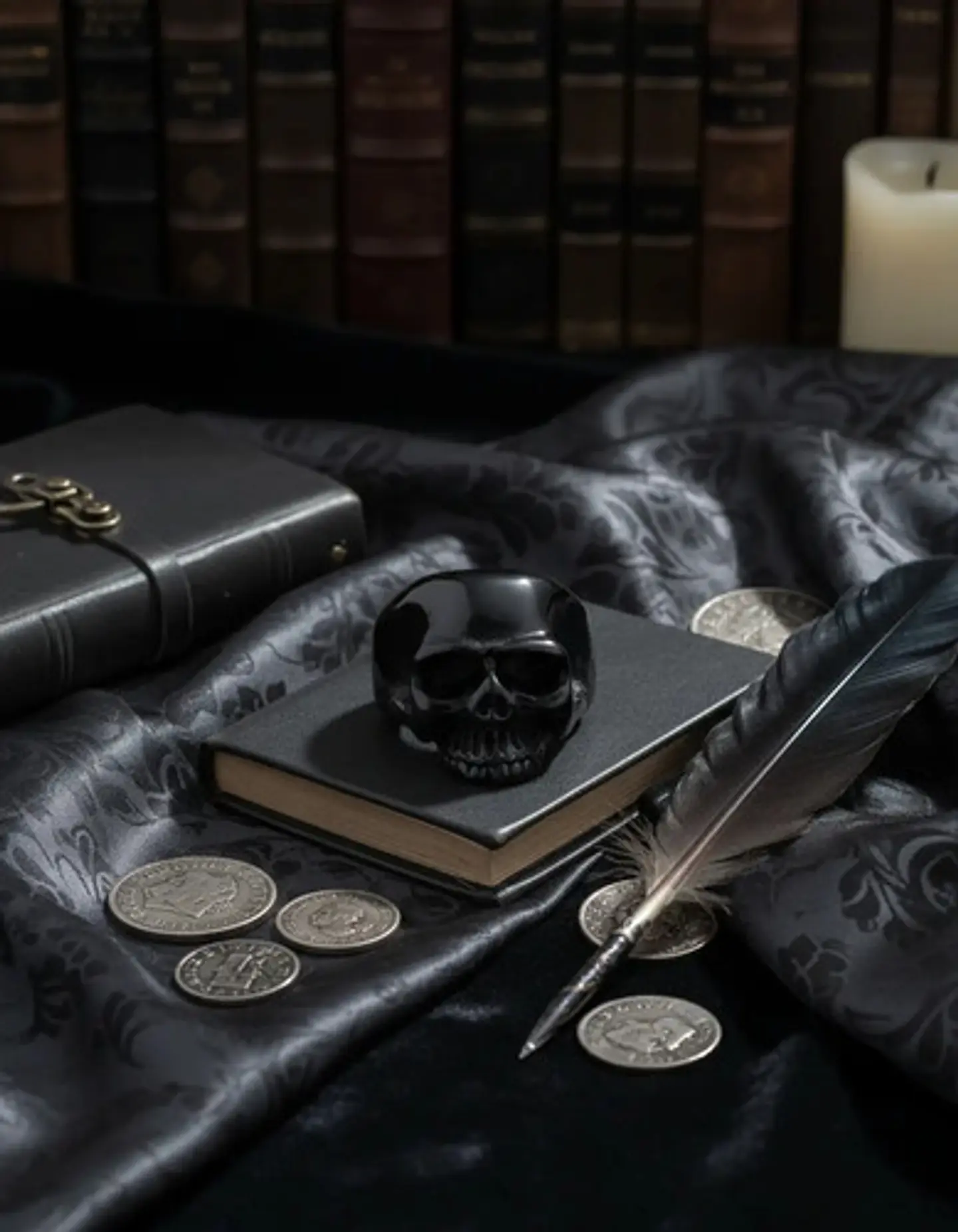 Anillo Color Plata Cráneo Calavera Acero Inoxidable Hombre 22