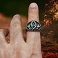 Anillo Color Plata Aragorn Piedra Acero Inoxidable Hombre - Miniatura 3
