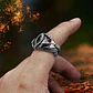 Anillo Color Plata Aragorn Piedra Acero Inoxidable Hombre - Miniatura 4