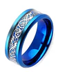 Anillo Fibra Carbon Dragon Rojo Acero Inoxidable Hombre - Miniatura 1