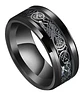 Anillo Fibra Carbon Dragon Rojo Acero Inoxidable Hombre - Miniatura 10