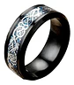Anillo Fibra Carbon Dragon Rojo Acero Inoxidable Hombre - Miniatura 13